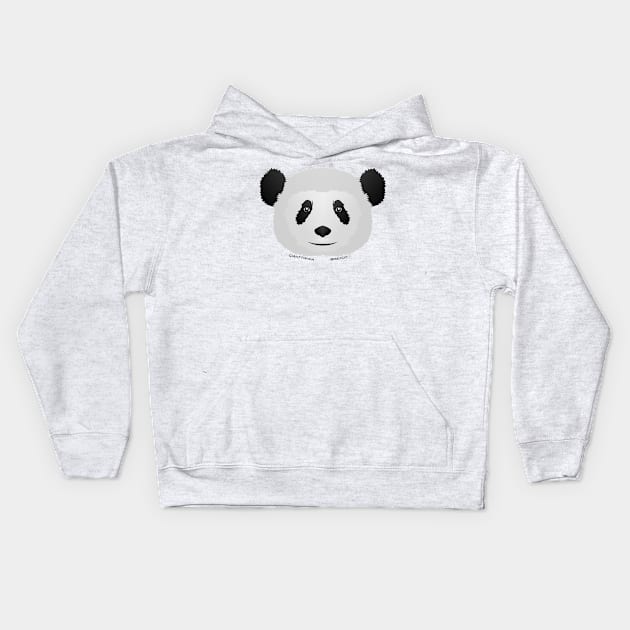 Baby Panda Face Kids Hoodie by FunkilyMade